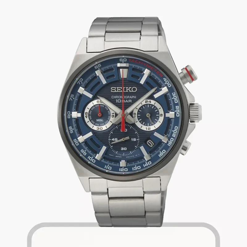 Seiko Chronograph Blue Dial Sporty Men’s Watch- SSB407P1